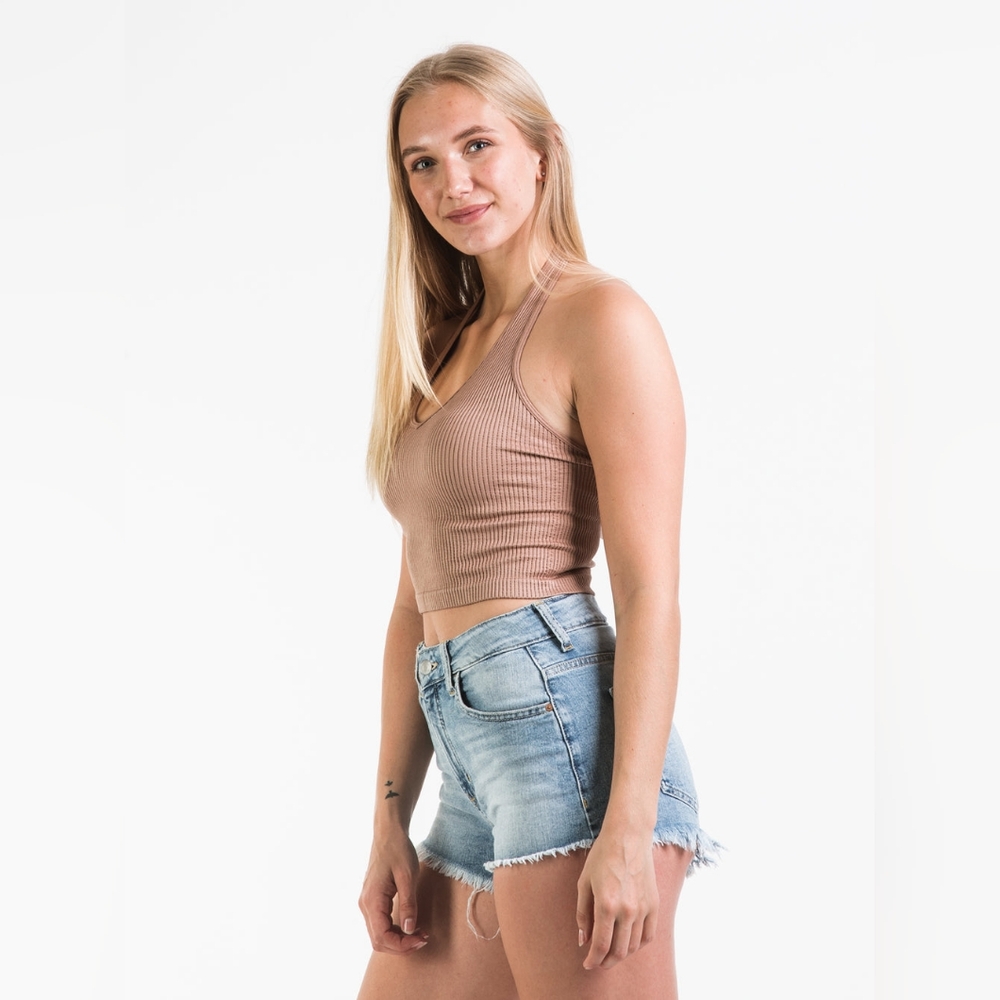 Klassy Network Halter Brami (Crop) - Tan